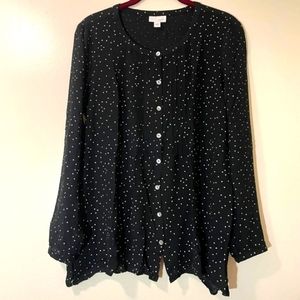 J-Jill Shirt Color Black Size M